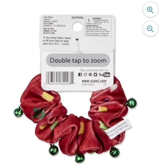 Buddy The Elf Movie Velvet Velvety Jingle Bell Christmas Scrunchie Hair Tie - Picture 2 of 10